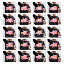 Load image into Gallery viewer, Dalmatian Cheer Orange Pink Stars Mascots DROPDOWN TRANSFER CSD AUG 26
