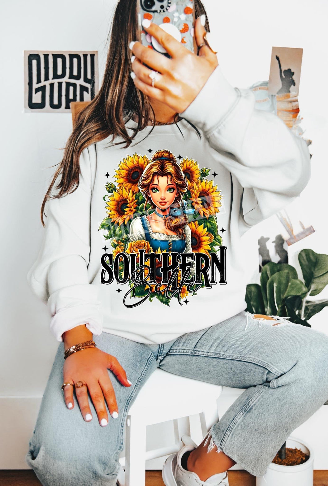Southern Belle Sunflower TRANSFER