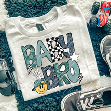 Load image into Gallery viewer, Baby Little Middle Big Bro Skater Happy Face DROPDOWN TRANSFER CARTER AUG 26
