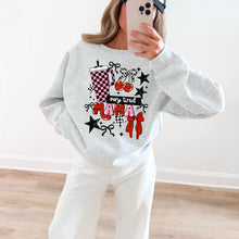 Load image into Gallery viewer, Very Tired Mama Checkered Cup &amp; Cherries Collage Color DROPDOWN TRANSFER CSC NOV 25
