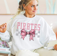 Load image into Gallery viewer, Coquette Bow Gray Checkered Mascots (DROPDOWN) TRANSFER BSG
