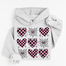 Load image into Gallery viewer, Checkered Heart Spider Webs DROPDOWN TRANSFER DEC CSC
