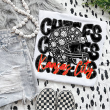 Load image into Gallery viewer, Football Mascot Faux Rhinestone Helmet Dropdown TRANSFER VIRGO JUNE 25
