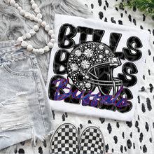 Load image into Gallery viewer, Football Mascot Faux Rhinestone Helmet Dropdown TRANSFER VIRGO JUNE 25
