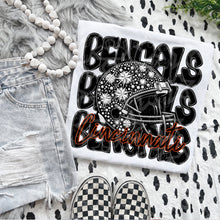 Load image into Gallery viewer, Football Mascot Faux Rhinestone Helmet Dropdown TRANSFER VIRGO JUNE 25
