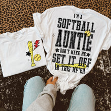 Load image into Gallery viewer, I'm A Softball TITLE DROPDOWN Don't Make Me Set It Off In This MF ER With Pocket TRANSFER VIRGO JAN 26
