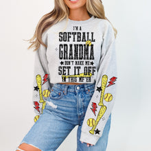 Load image into Gallery viewer, I'm A Softball TITLE DROPDOWN Don't Make Me Set It Off In This MF ER With SLEEVE OPTION DROPDOWN TRANSFER VIRGO JAN 26

