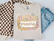 Load image into Gallery viewer, Baseball/Softball/T-Ball Mama Pastel Butterflies &amp; Flowers Title DROPDOWN TRANSFER SCG MAR 26
