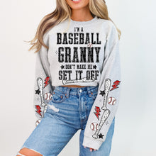 Load image into Gallery viewer, I'm A Baseball TITLE DROPDOWN Don't Make Me Set It Off With SLEEVE OPTION DROPDOWN TRANSFER VIRGO JAN 26
