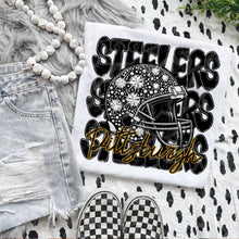 Load image into Gallery viewer, Football Mascot Faux Rhinestone Helmet Dropdown TRANSFER VIRGO JUNE 25
