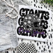 Load image into Gallery viewer, Football Mascot Faux Rhinestone Helmet Dropdown TRANSFER VIRGO JUNE 25
