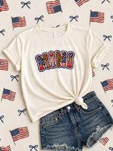 Load image into Gallery viewer, Faux Patchwork Bubble Patriotic Titles DROPDOWN TRANSFER PHDC JUNE 26

