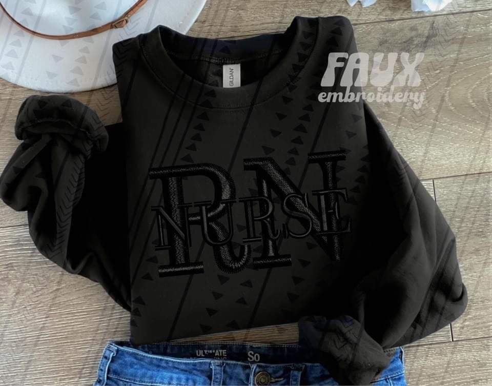 RN Faux Embroidery Blk TRANSFER
