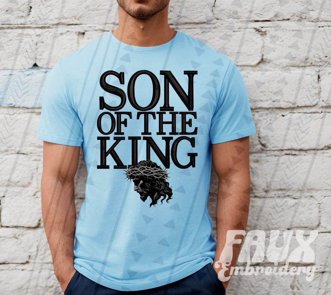 Son Of The King Faux Embroidery Blk TRANSFER
