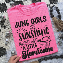 Load image into Gallery viewer, Birthday Month Girls Are Sunshine Blk TRANSFER
