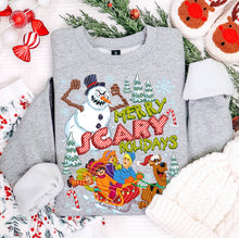 Load image into Gallery viewer, Scoob Merry Scary Holidays Snowman With SLEEVE OPTION DROPDOWN TRANSFER GRAV OCT 25
