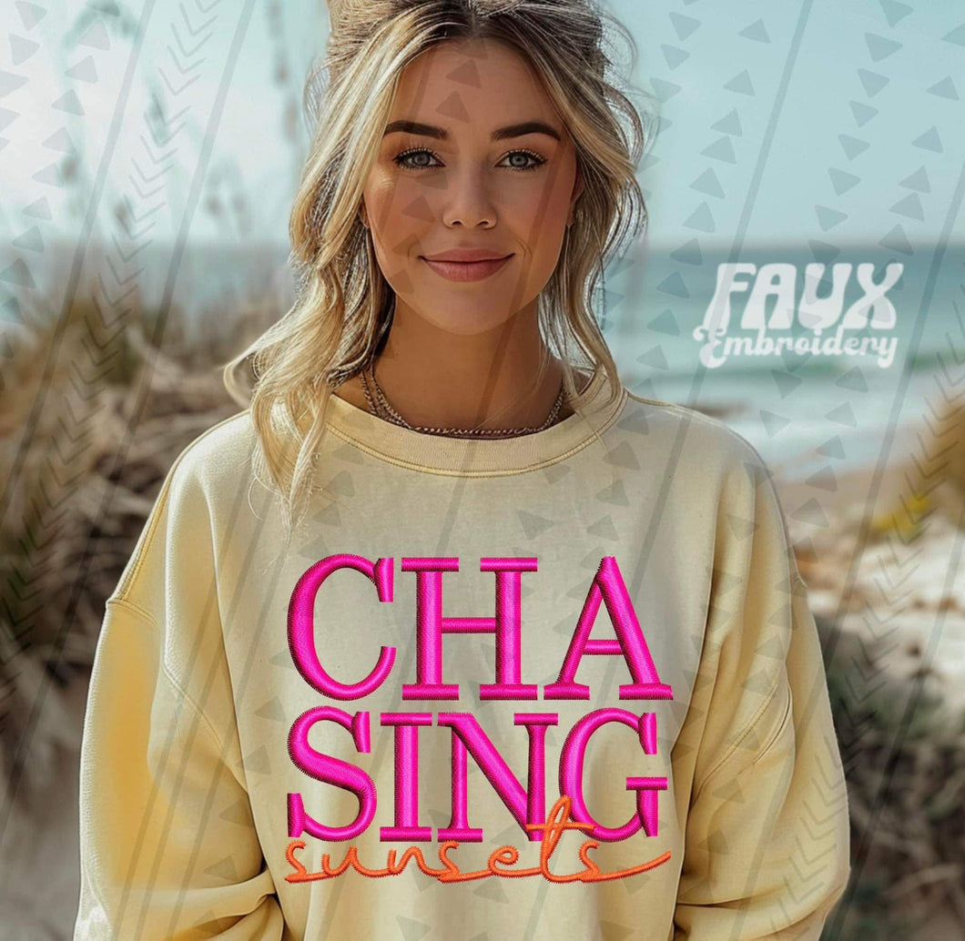 Cha Sing Summer Faux Embroidery TRANSFER