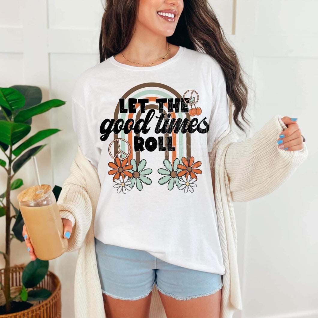 Let The Good Times Roll Floral TRANSFER