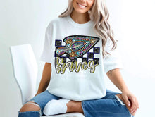 Load image into Gallery viewer, Checkered Rhinestone Mascot DROPDOWN TRANSFER CSWD
