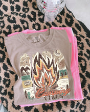 Load image into Gallery viewer, Camping Vibes Rough Edged Panels With Camp Fire And Campsite Backdrop TRANSFER SCG MAR 26
