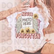 Load image into Gallery viewer, Never Forgotten Floral Polaroid Customized COLOR DROPDOWN DTF TRANSFER RHD MAY 26 | REMEMBRANCE COLLAB RHD x SSD
