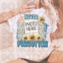 Load image into Gallery viewer, Never Forgotten Floral Polaroid Customized COLOR DROPDOWN DTF TRANSFER RHD MAY 26 | REMEMBRANCE COLLAB RHD x SSD

