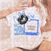 Load image into Gallery viewer, Love Never Leaves It Just Grows Wings Blue Polaroid Customized COLOR DROPDOWN DTF TRANSFER SSD MAY 26 | REMEMBRANCE COLLAB RHD x SSD
