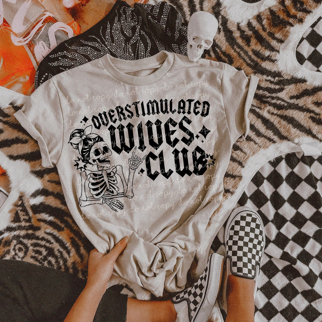 Overstimulated Wives Club Color Dropdown TRANSFER MOON OCT 24