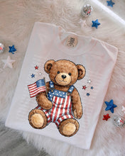 Load image into Gallery viewer, Patriotic Teddy Bear Girl/Boy Option DROPDOWN TRANSFER SCG APR 26
