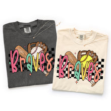 Load image into Gallery viewer, Bright Checker Baseball + Softball Mascot Bat Glove Ball DROPDOWN TRANSFER VIRGO FEB 26
