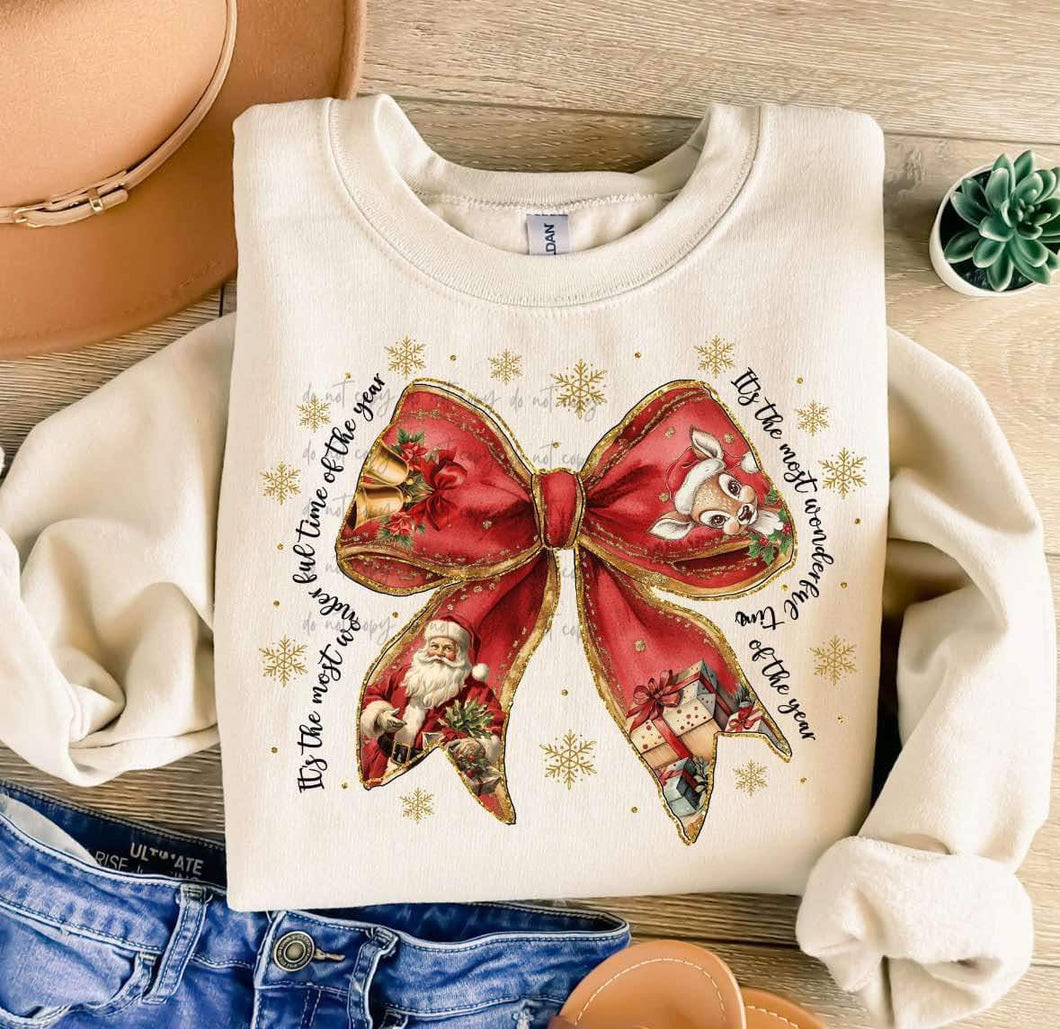 It’s The Most Wonderful Time Of The Year Bow TRANSFER