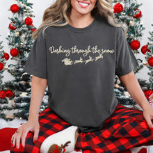 Load image into Gallery viewer, Dashing Through The Snow Faux Emb Red Or White TRANSFER HMWK
