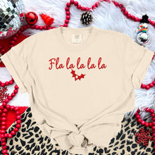 Load image into Gallery viewer, Fa La La La Faux Emb Red Or White TRANSFER HMWK
