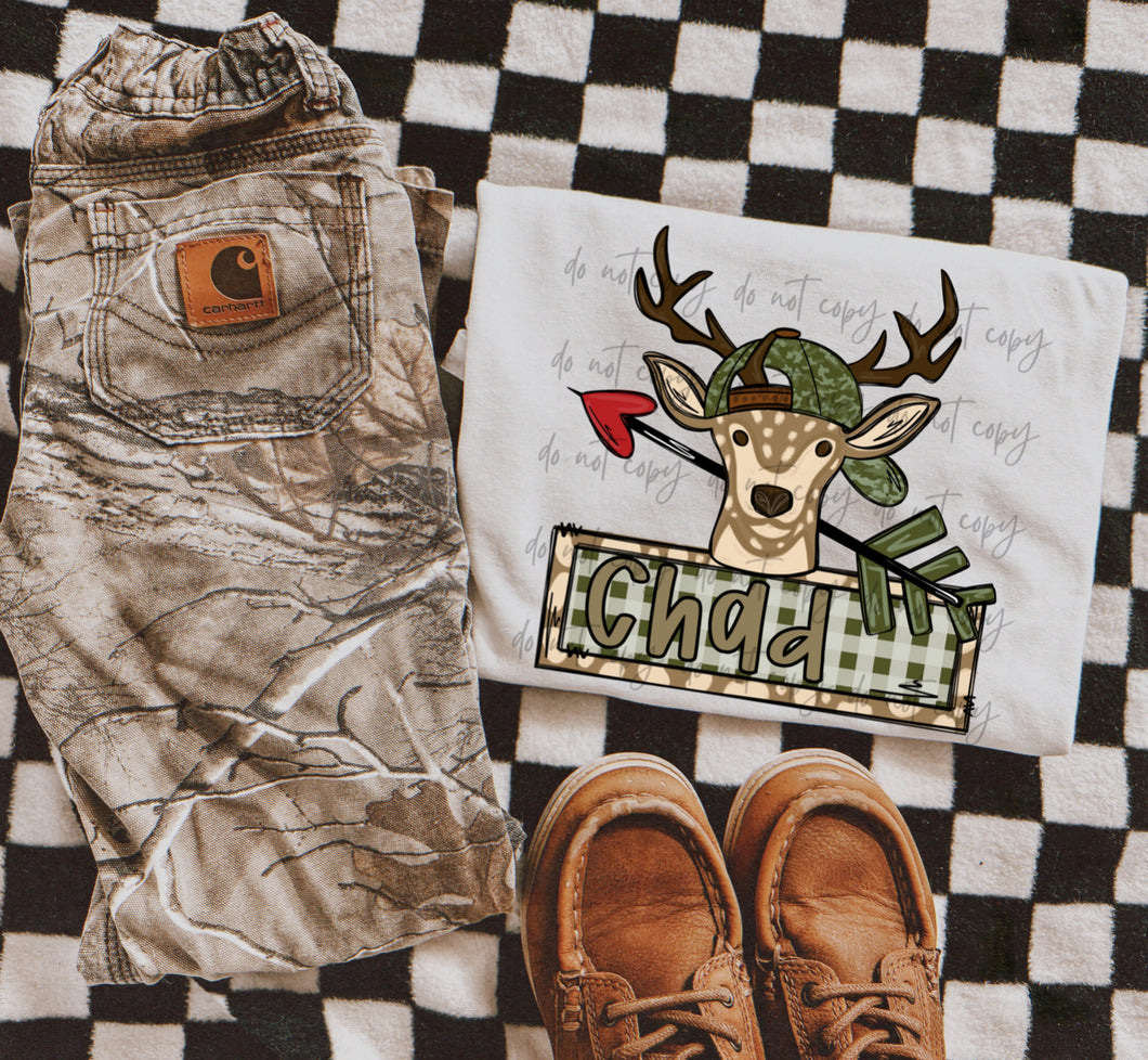 Deer With Arrow Customized Name Plate DROPDOWN DTF TRANSFER SPO DEC 25