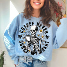 Load image into Gallery viewer, Coffee Never Broke My Heart Daisies TRANSFER MOON DEC 24
