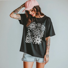 Load image into Gallery viewer, Checkered Flowers With Stars DROPDOWN TRANSFER CSC June
