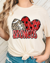 Load image into Gallery viewer, Football Hearts Polka Dot Mascots DROPDOWN TRANSFER
