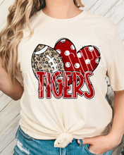 Load image into Gallery viewer, Football Hearts Polka Dot Mascots DROPDOWN TRANSFER
