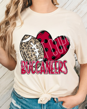 Load image into Gallery viewer, Football Hearts Polka Dot Mascots DROPDOWN TRANSFER
