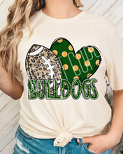Load image into Gallery viewer, Football Hearts Polka Dot Mascots DROPDOWN TRANSFER
