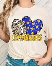 Load image into Gallery viewer, Football Hearts Polka Dot Mascots DROPDOWN TRANSFER

