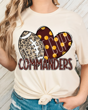 Load image into Gallery viewer, Football Hearts Polka Dot Mascots DROPDOWN TRANSFER
