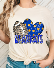 Load image into Gallery viewer, Football Hearts Polka Dot Mascots DROPDOWN TRANSFER
