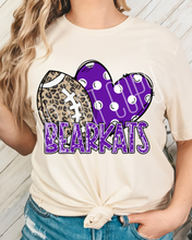 Load image into Gallery viewer, Football Hearts Polka Dot Mascots DROPDOWN TRANSFER
