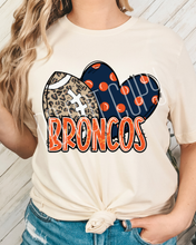 Load image into Gallery viewer, Football Hearts Polka Dot Mascots DROPDOWN TRANSFER
