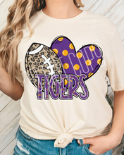 Load image into Gallery viewer, Football Hearts Polka Dot Mascots DROPDOWN TRANSFER

