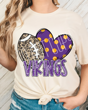 Load image into Gallery viewer, Football Hearts Polka Dot Mascots DROPDOWN TRANSFER
