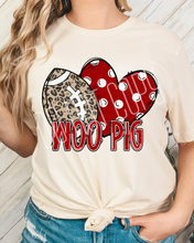 Load image into Gallery viewer, Football Hearts Polka Dot Mascots DROPDOWN TRANSFER
