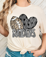 Load image into Gallery viewer, Football Hearts Polka Dot Mascots DROPDOWN TRANSFER
