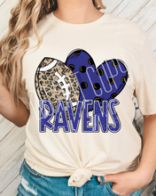Load image into Gallery viewer, Football Hearts Polka Dot Mascots DROPDOWN TRANSFER
